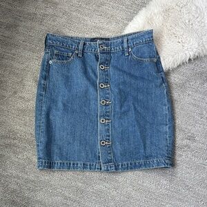 Lucky Brand Button-Front Denim Pencil Skirt